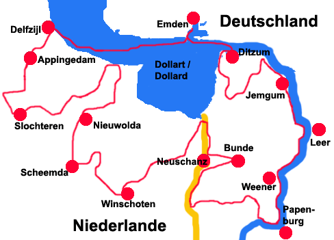 Karte- Dollart-Route